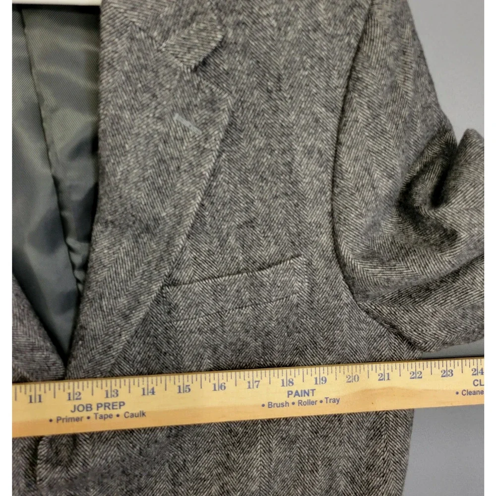 Bert Pulitzer Blazer Jacket Sports Coat Mens S 42 Camel Hair Blend Gray‎ Button